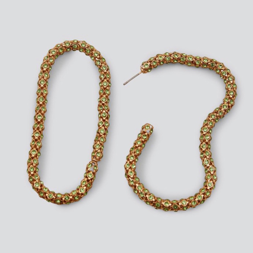 Rachel Meow Earrings - Lime/Gold